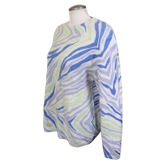 Betta Mohair Alpaca Blend Sweater Womens Plus Size 1X Blue Made In Italy Cozy - Picture 4 of 6